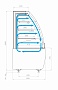 Чертеж K70 VM 0,6-2 STANDARD open, refrigerated display counter (version 2.0) (9005-0109)